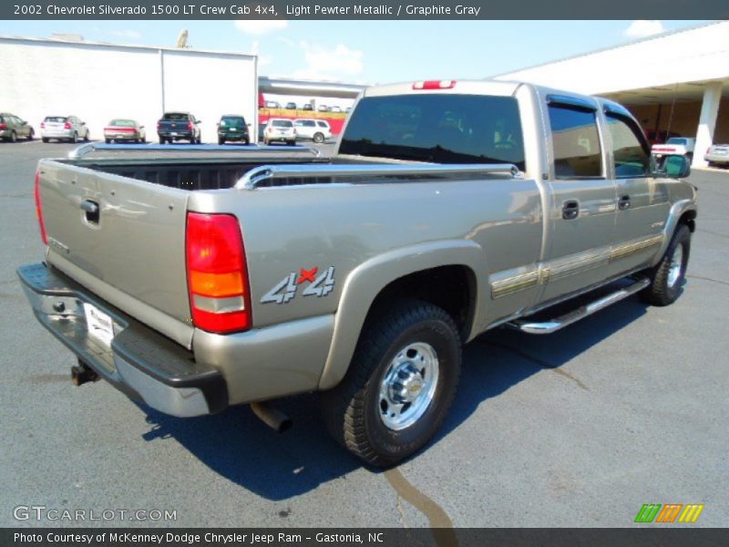 Light Pewter Metallic / Graphite Gray 2002 Chevrolet Silverado 1500 LT Crew Cab 4x4
