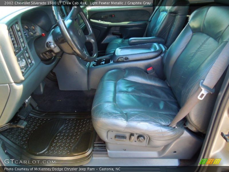 Light Pewter Metallic / Graphite Gray 2002 Chevrolet Silverado 1500 LT Crew Cab 4x4