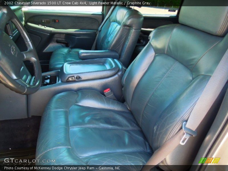 Light Pewter Metallic / Graphite Gray 2002 Chevrolet Silverado 1500 LT Crew Cab 4x4