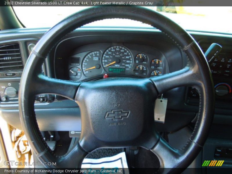 Light Pewter Metallic / Graphite Gray 2002 Chevrolet Silverado 1500 LT Crew Cab 4x4