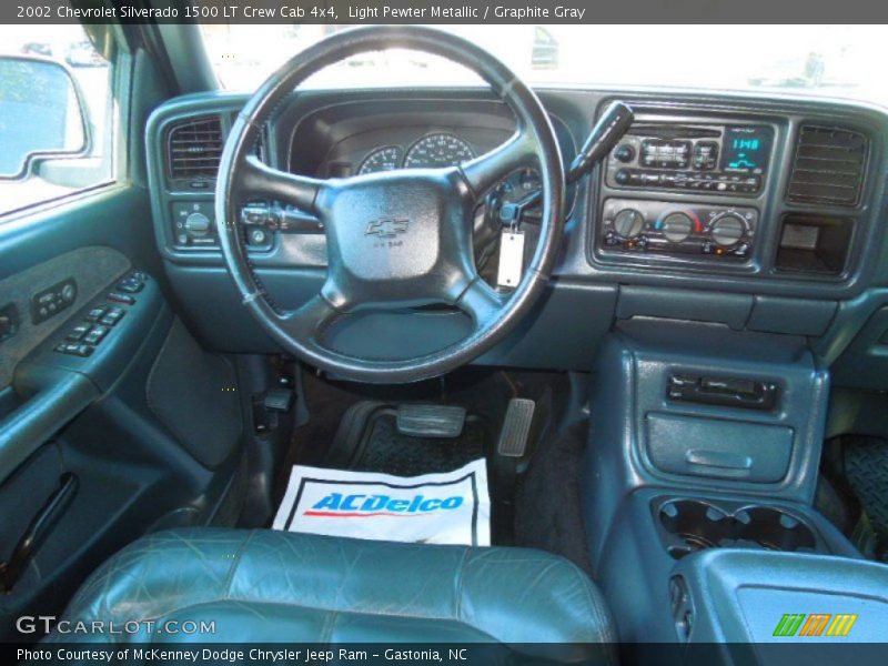 Light Pewter Metallic / Graphite Gray 2002 Chevrolet Silverado 1500 LT Crew Cab 4x4