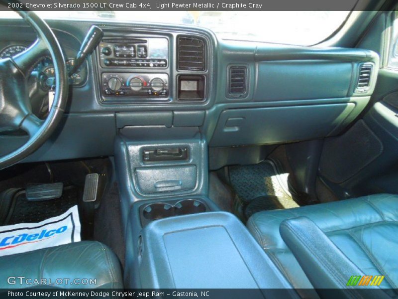 Light Pewter Metallic / Graphite Gray 2002 Chevrolet Silverado 1500 LT Crew Cab 4x4