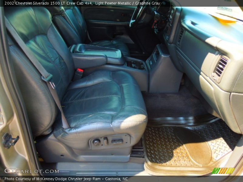 Light Pewter Metallic / Graphite Gray 2002 Chevrolet Silverado 1500 LT Crew Cab 4x4