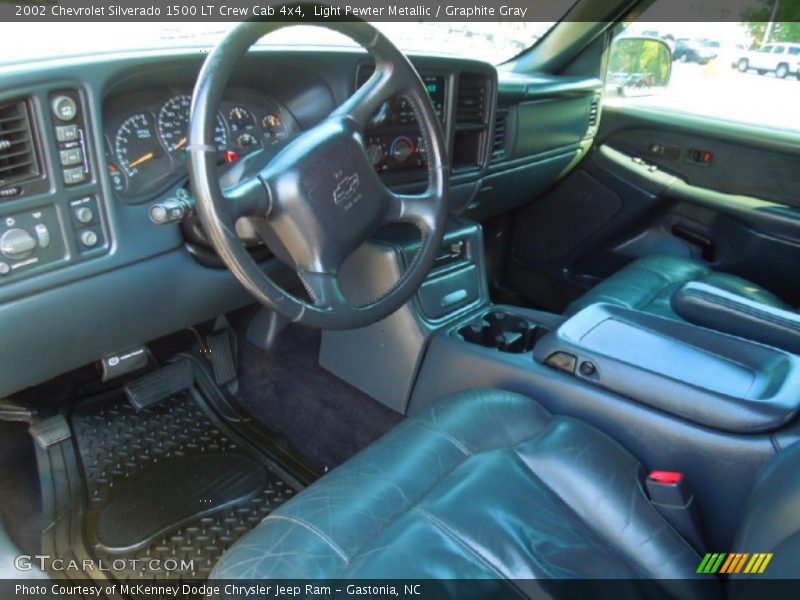 Light Pewter Metallic / Graphite Gray 2002 Chevrolet Silverado 1500 LT Crew Cab 4x4