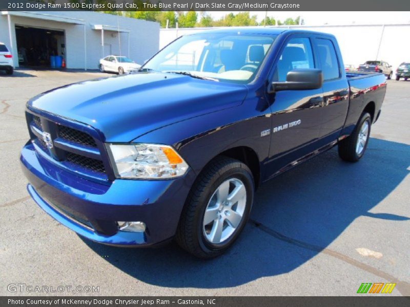 True Blue Pearl / Dark Slate Gray/Medium Graystone 2012 Dodge Ram 1500 Express Quad Cab