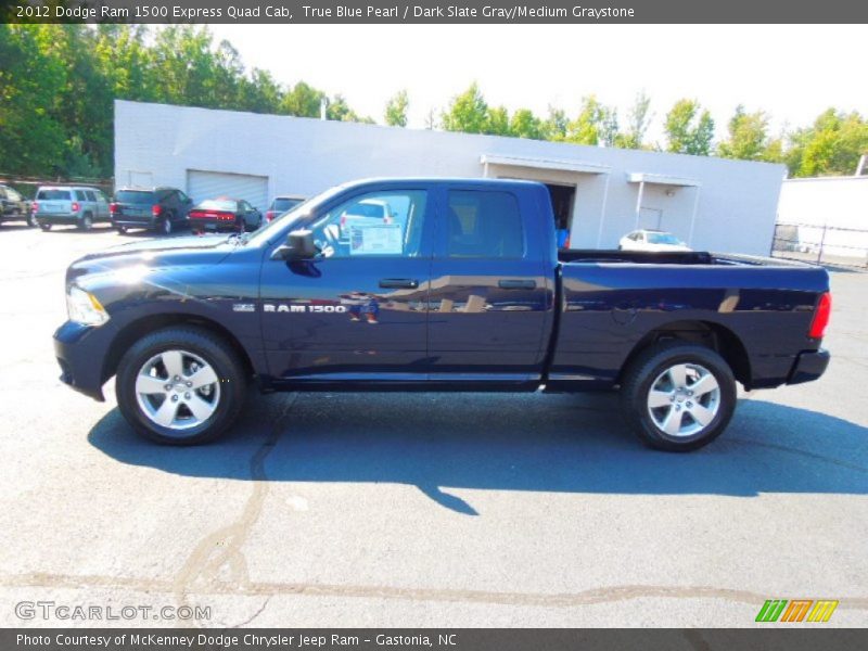 True Blue Pearl / Dark Slate Gray/Medium Graystone 2012 Dodge Ram 1500 Express Quad Cab