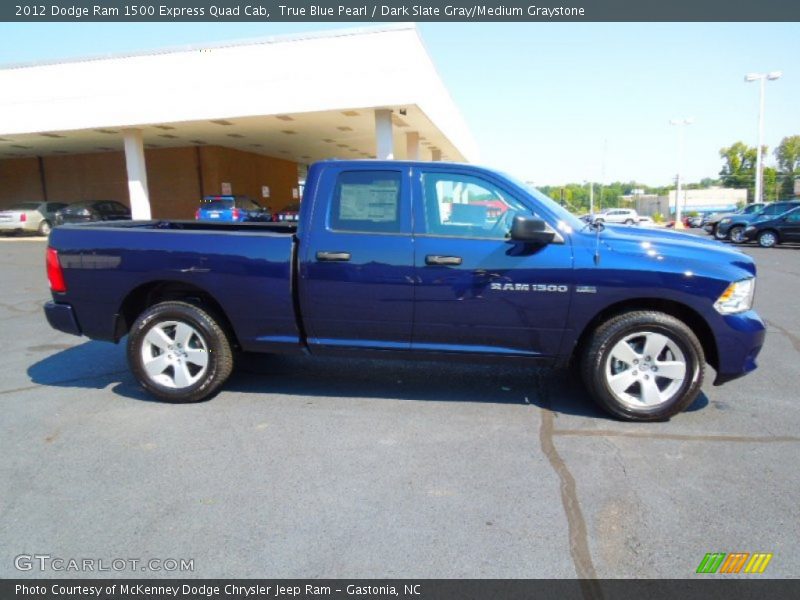 True Blue Pearl / Dark Slate Gray/Medium Graystone 2012 Dodge Ram 1500 Express Quad Cab