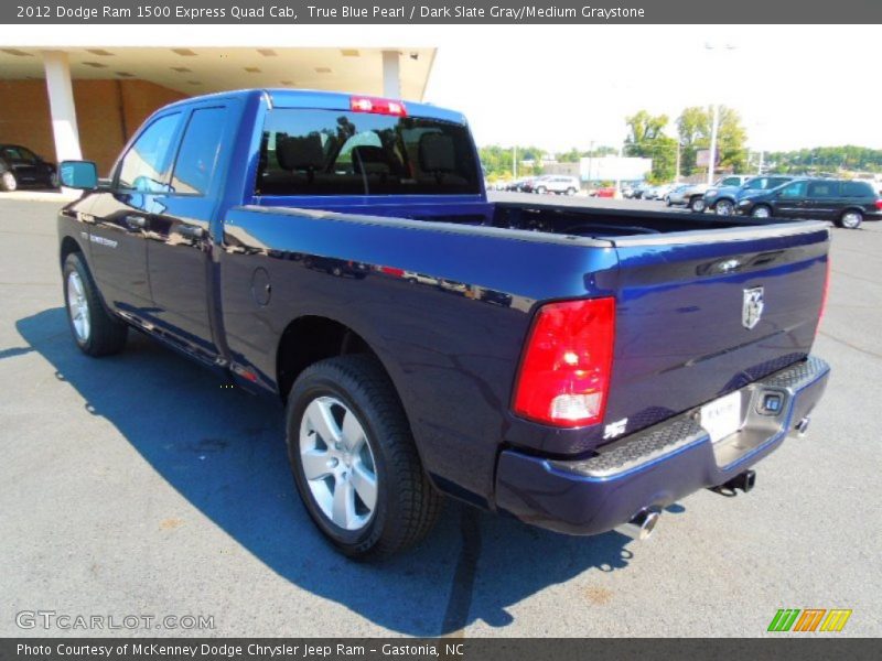 True Blue Pearl / Dark Slate Gray/Medium Graystone 2012 Dodge Ram 1500 Express Quad Cab