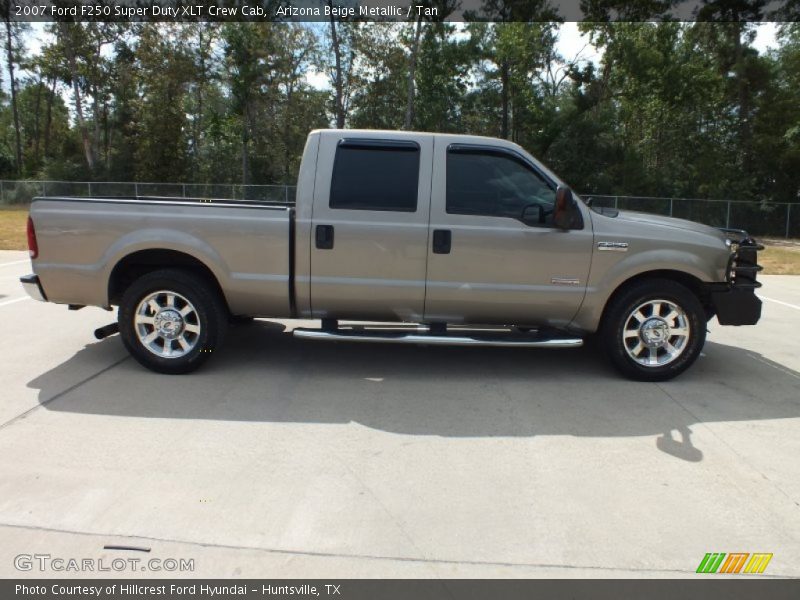 Arizona Beige Metallic / Tan 2007 Ford F250 Super Duty XLT Crew Cab