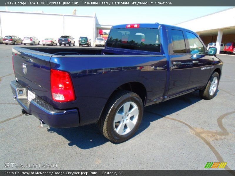 True Blue Pearl / Dark Slate Gray/Medium Graystone 2012 Dodge Ram 1500 Express Quad Cab