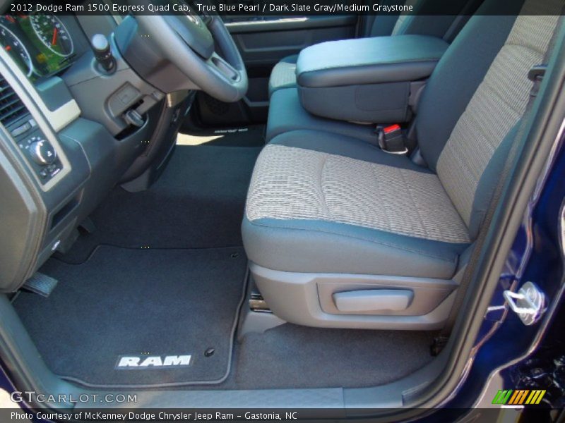True Blue Pearl / Dark Slate Gray/Medium Graystone 2012 Dodge Ram 1500 Express Quad Cab