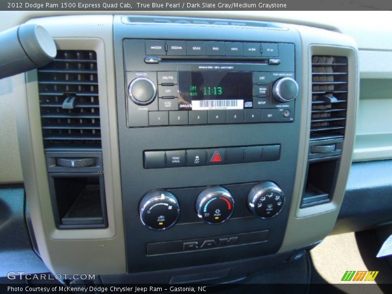True Blue Pearl / Dark Slate Gray/Medium Graystone 2012 Dodge Ram 1500 Express Quad Cab