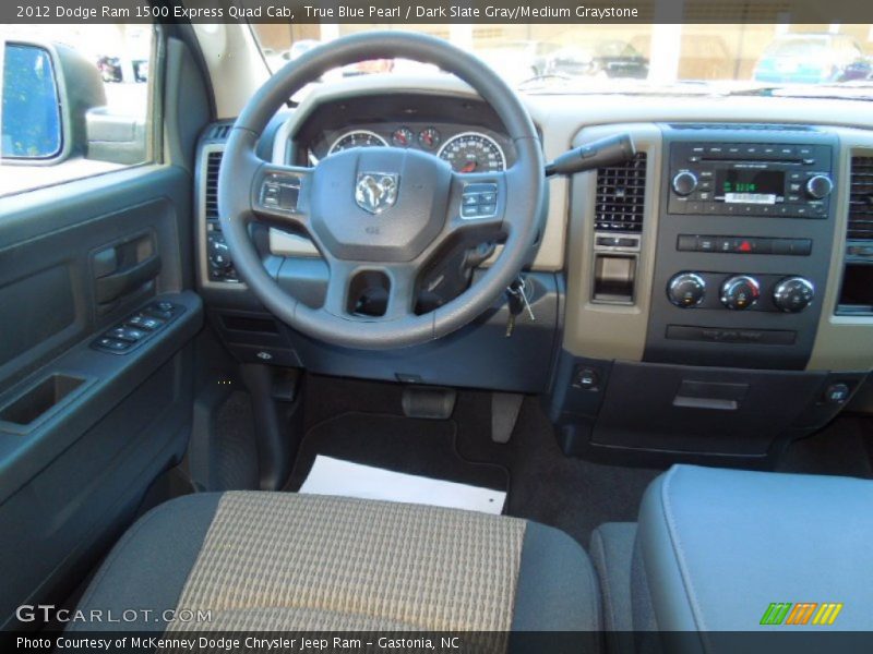 True Blue Pearl / Dark Slate Gray/Medium Graystone 2012 Dodge Ram 1500 Express Quad Cab