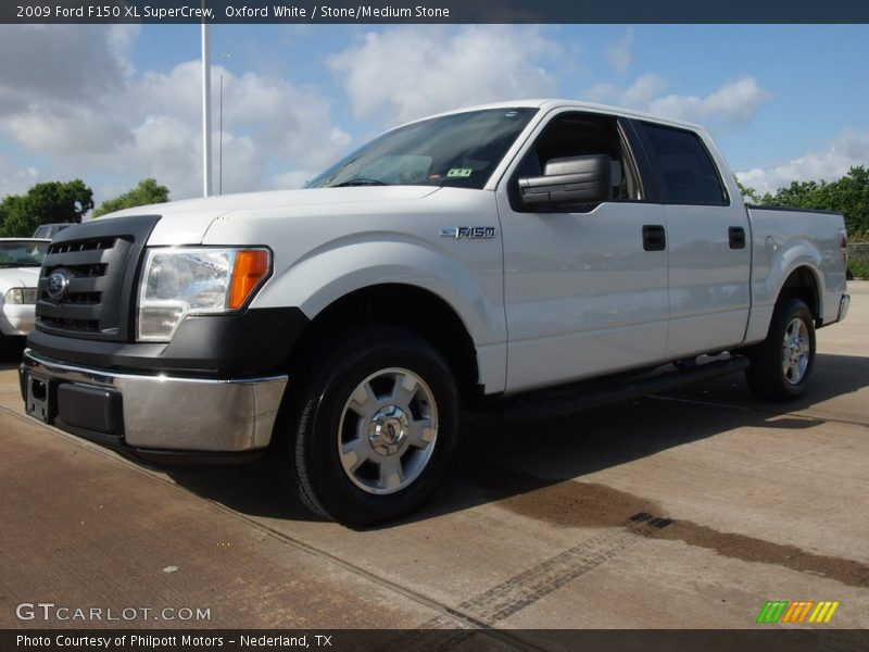 Oxford White / Stone/Medium Stone 2009 Ford F150 XL SuperCrew
