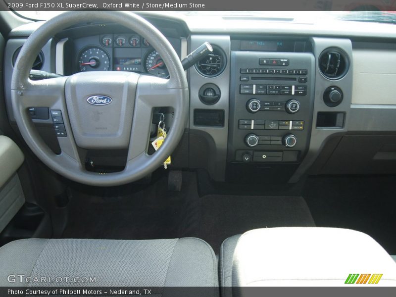 Oxford White / Stone/Medium Stone 2009 Ford F150 XL SuperCrew