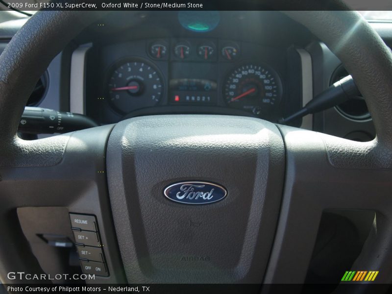 Oxford White / Stone/Medium Stone 2009 Ford F150 XL SuperCrew