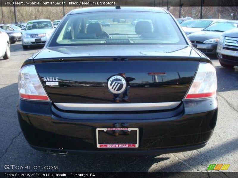 Black / Medium Light Stone 2008 Mercury Sable Premier Sedan