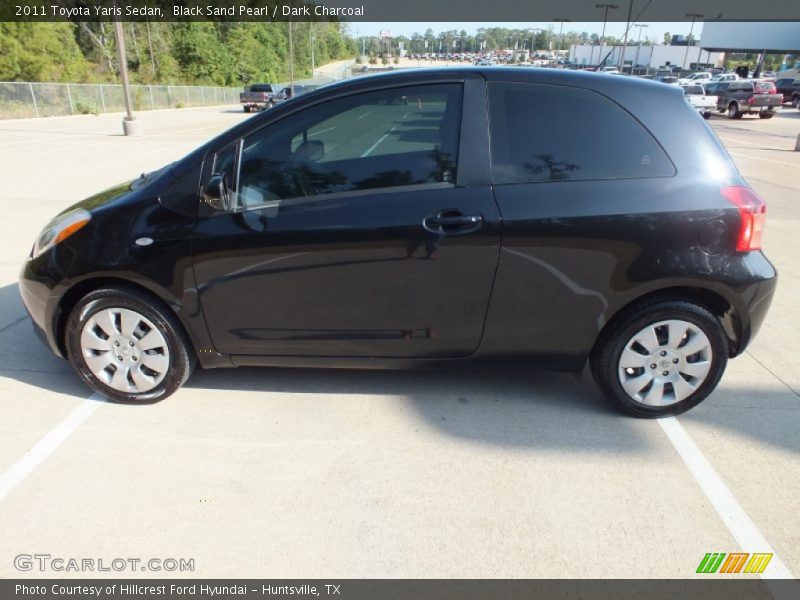 Black Sand Pearl / Dark Charcoal 2011 Toyota Yaris Sedan