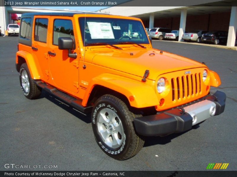 Crush Orange / Black 2013 Jeep Wrangler Unlimited Sahara 4x4