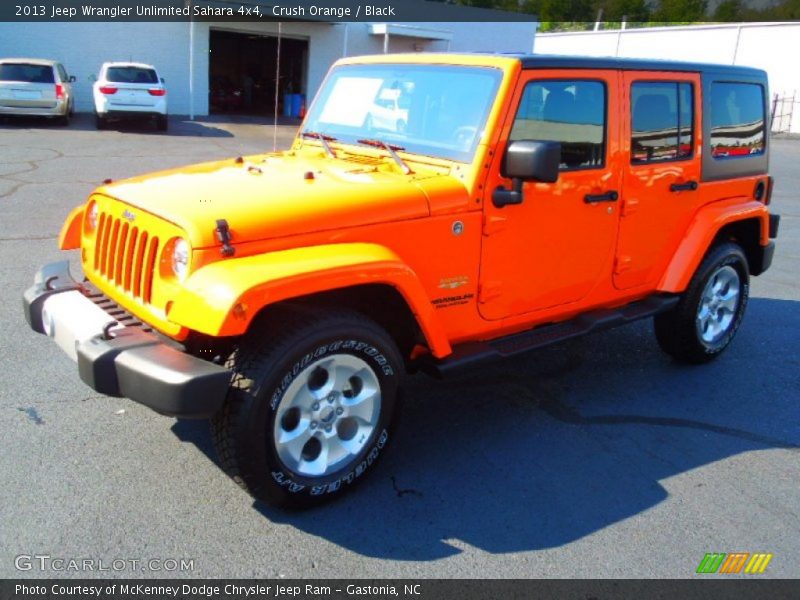 Crush Orange / Black 2013 Jeep Wrangler Unlimited Sahara 4x4