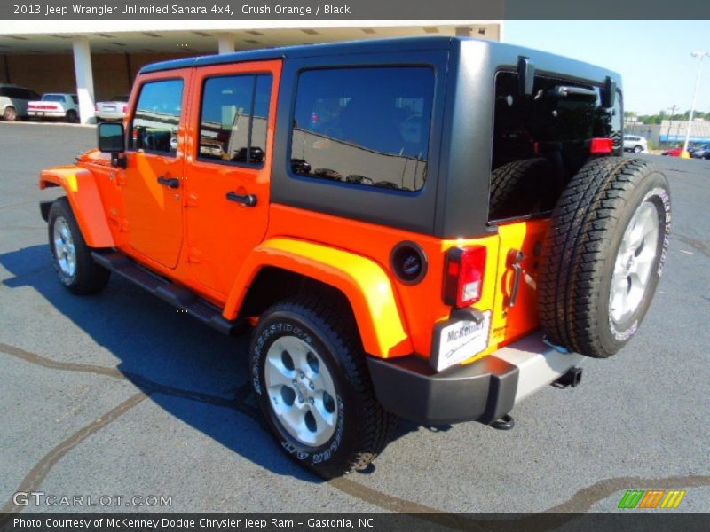 Crush Orange / Black 2013 Jeep Wrangler Unlimited Sahara 4x4