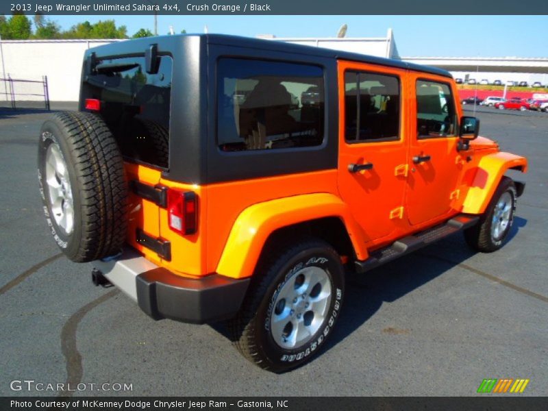 Crush Orange / Black 2013 Jeep Wrangler Unlimited Sahara 4x4
