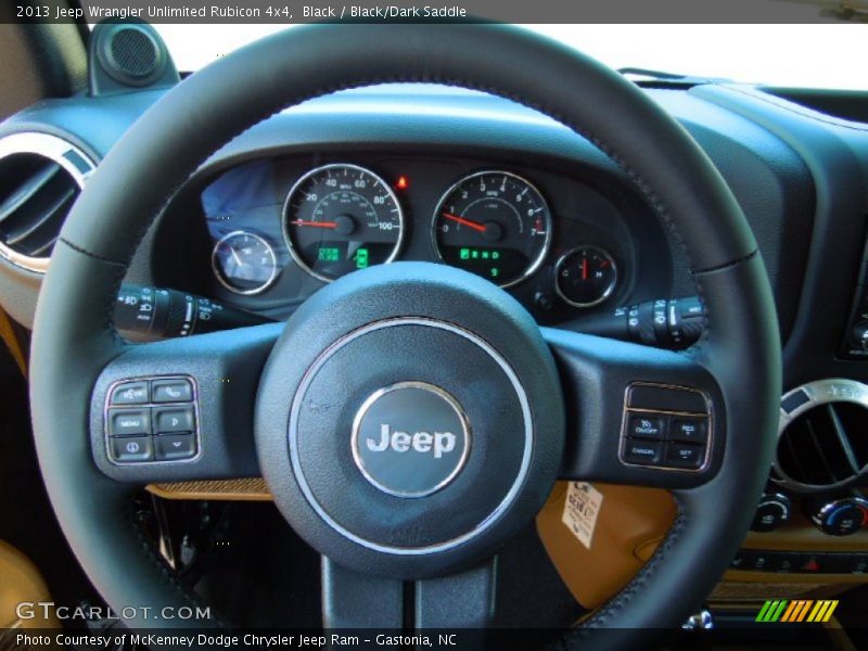 Black / Black/Dark Saddle 2013 Jeep Wrangler Unlimited Rubicon 4x4