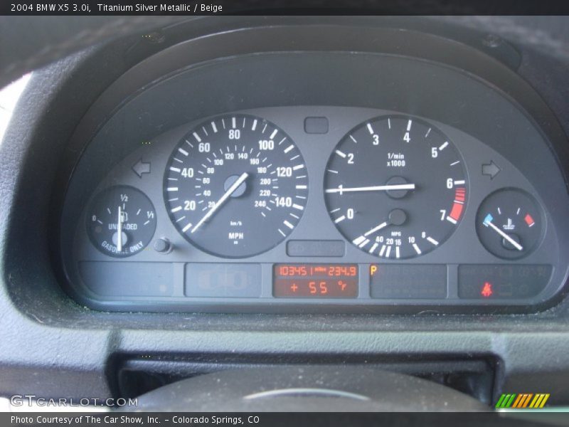 Titanium Silver Metallic / Beige 2004 BMW X5 3.0i