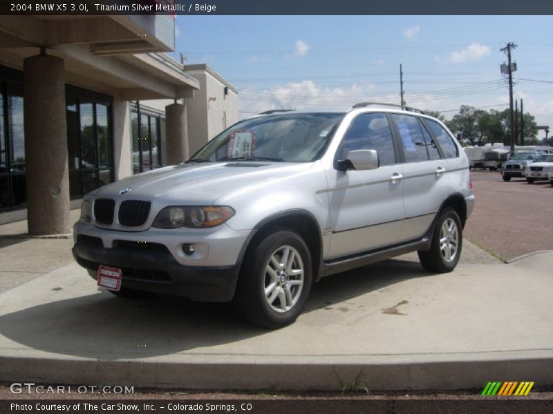 Titanium Silver Metallic / Beige 2004 BMW X5 3.0i