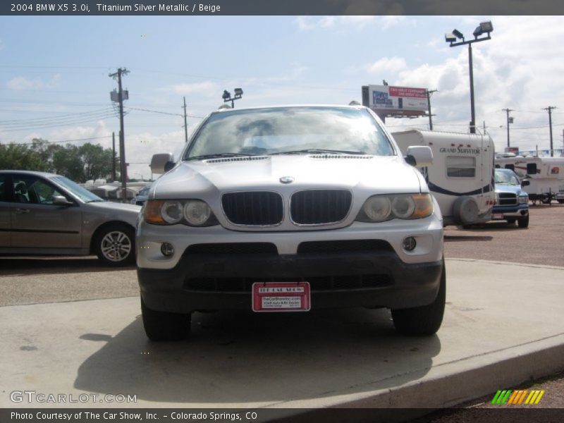 Titanium Silver Metallic / Beige 2004 BMW X5 3.0i