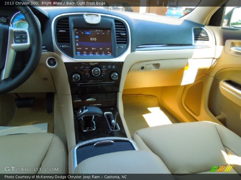 Bright White / Black/Light Frost Beige 2013 Chrysler 300