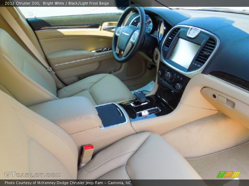 Bright White / Black/Light Frost Beige 2013 Chrysler 300