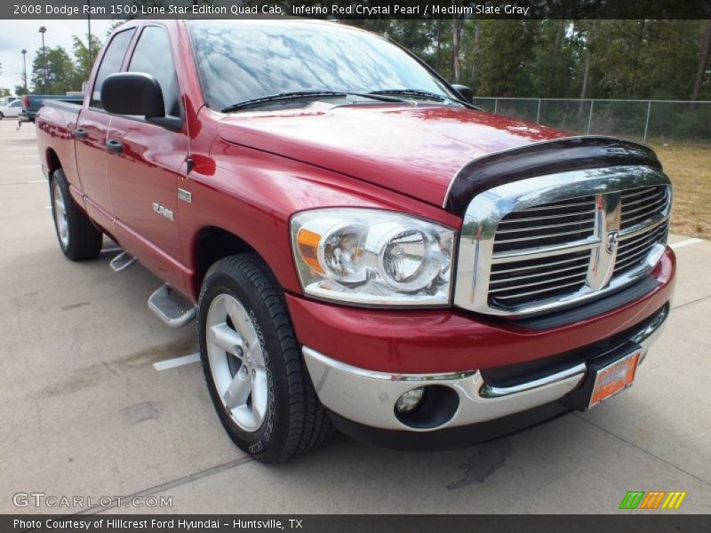 Inferno Red Crystal Pearl / Medium Slate Gray 2008 Dodge Ram 1500 Lone Star Edition Quad Cab