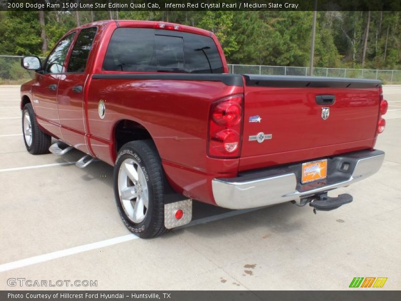 Inferno Red Crystal Pearl / Medium Slate Gray 2008 Dodge Ram 1500 Lone Star Edition Quad Cab