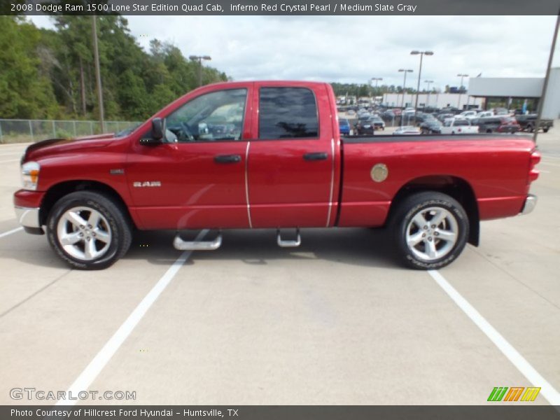 Inferno Red Crystal Pearl / Medium Slate Gray 2008 Dodge Ram 1500 Lone Star Edition Quad Cab