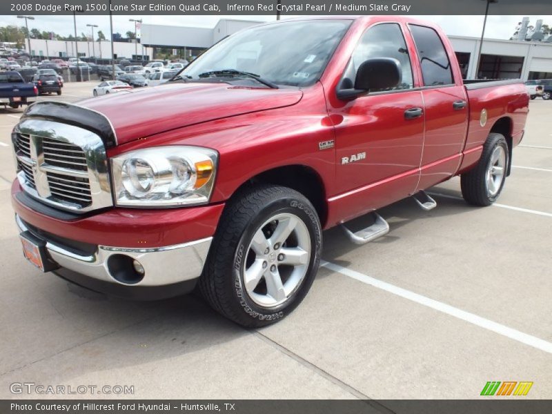 Inferno Red Crystal Pearl / Medium Slate Gray 2008 Dodge Ram 1500 Lone Star Edition Quad Cab