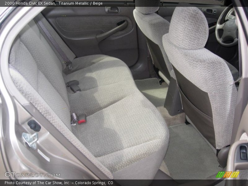 Titanium Metallic / Beige 2000 Honda Civic EX Sedan