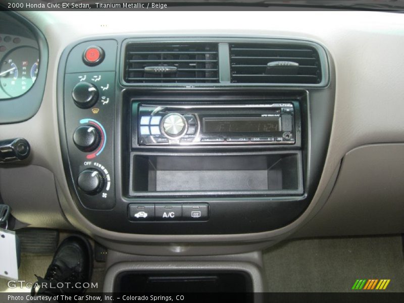Titanium Metallic / Beige 2000 Honda Civic EX Sedan