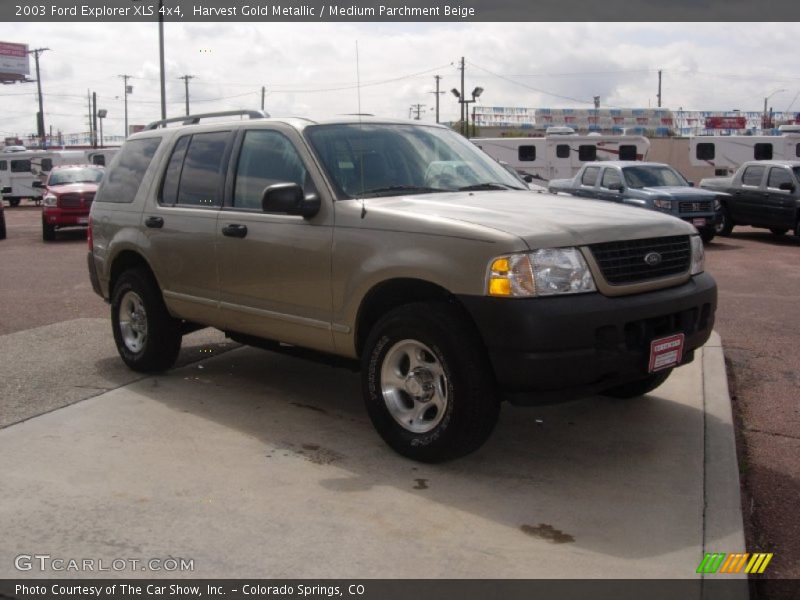 Harvest Gold Metallic / Medium Parchment Beige 2003 Ford Explorer XLS 4x4