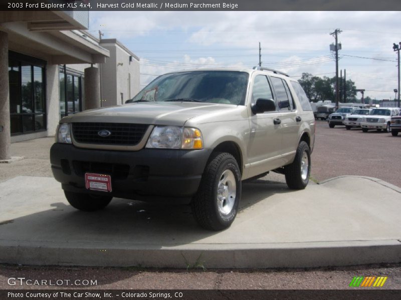 Harvest Gold Metallic / Medium Parchment Beige 2003 Ford Explorer XLS 4x4