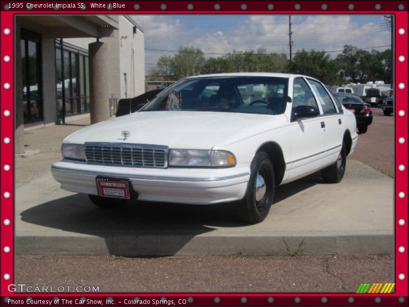 White / Blue 1995 Chevrolet Impala SS