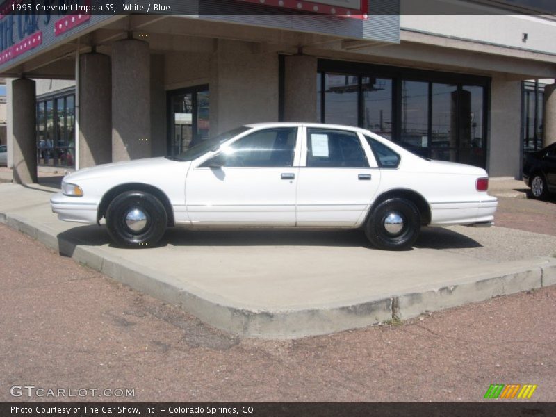 White / Blue 1995 Chevrolet Impala SS