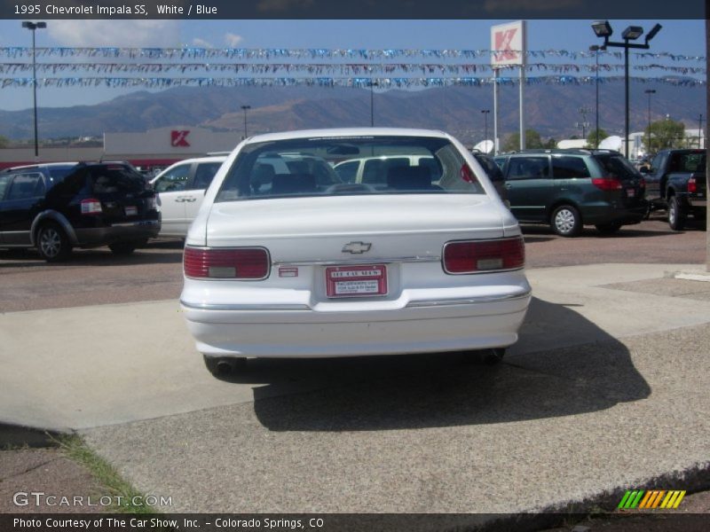 White / Blue 1995 Chevrolet Impala SS