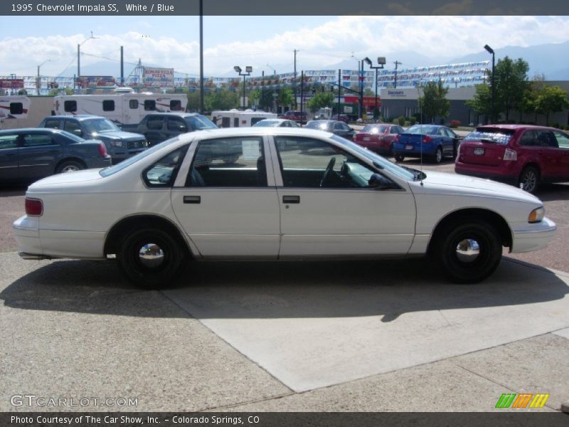 White / Blue 1995 Chevrolet Impala SS