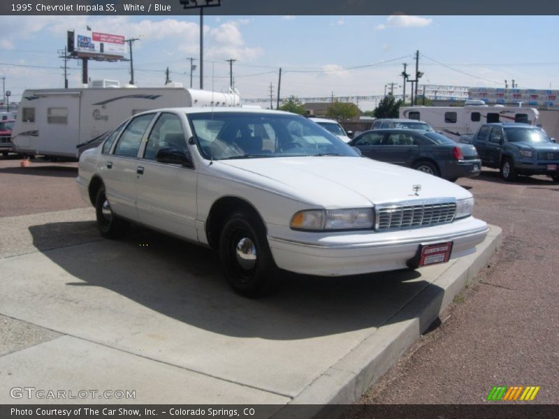 White / Blue 1995 Chevrolet Impala SS