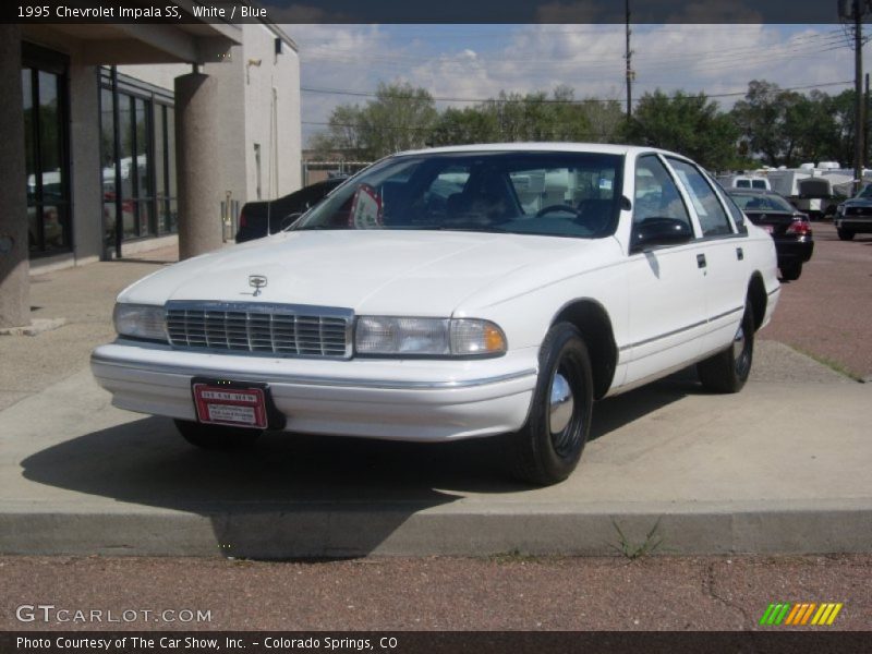 White / Blue 1995 Chevrolet Impala SS