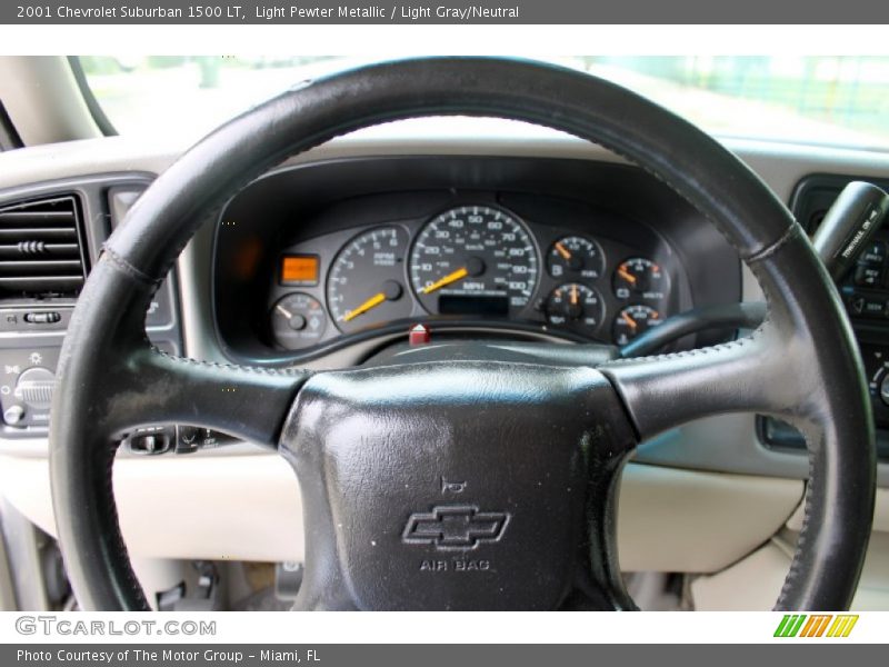 Light Pewter Metallic / Light Gray/Neutral 2001 Chevrolet Suburban 1500 LT