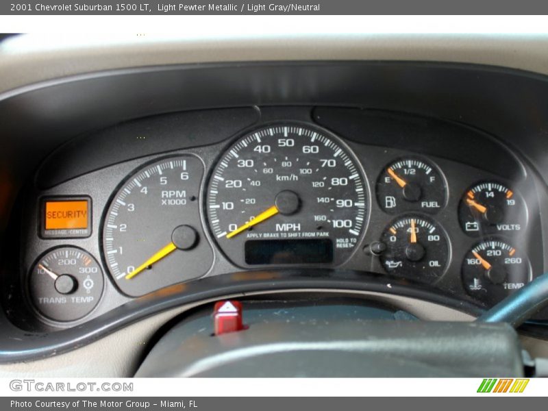 Light Pewter Metallic / Light Gray/Neutral 2001 Chevrolet Suburban 1500 LT