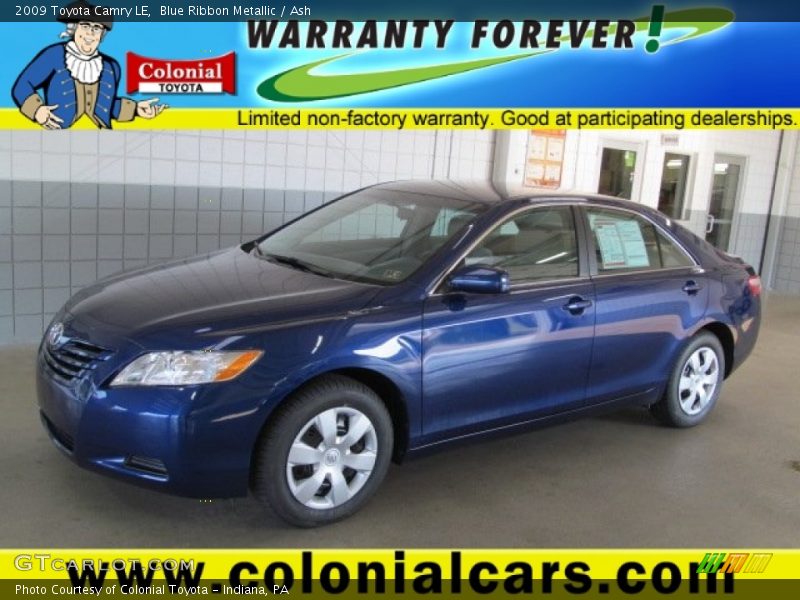 Blue Ribbon Metallic / Ash 2009 Toyota Camry LE