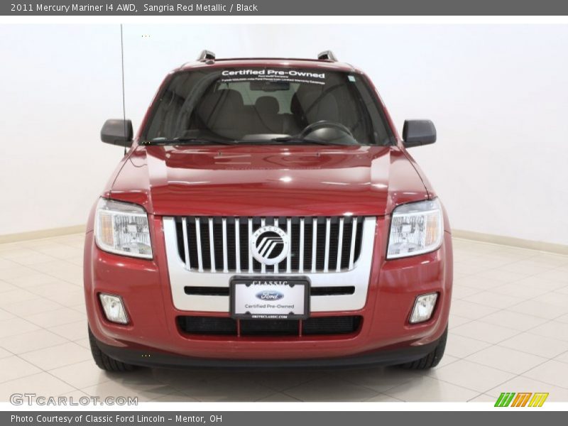 Sangria Red Metallic / Black 2011 Mercury Mariner I4 AWD